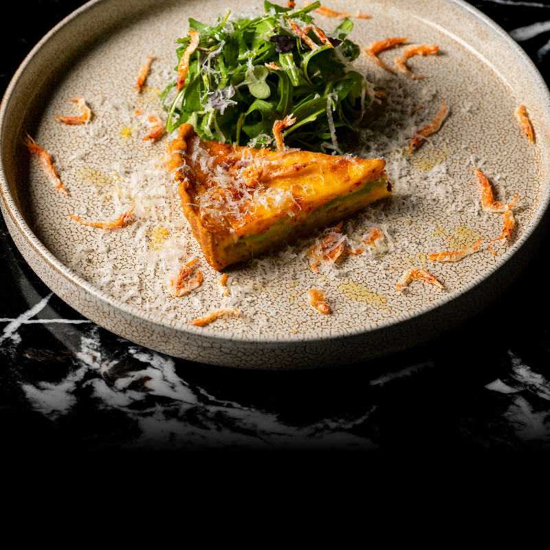 桜エビとソラマメのチーズキッシュ