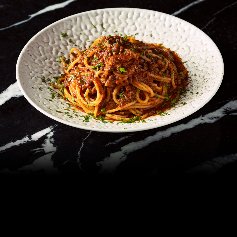 スルメイカのラグー　スパゲティー